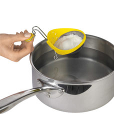 Eggpocher Set of 2 white/yellow 