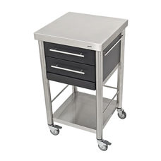 Kitchen trolley Corian black2 drawers50 x 50