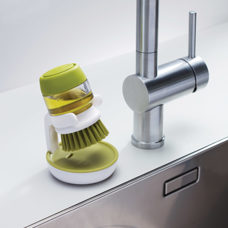 Knob brush with dispenser grey
