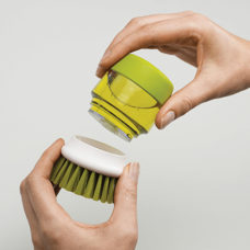 Knob brush with dispenser grey