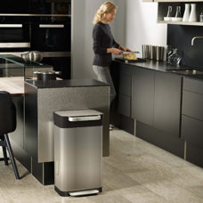Poubelle / poubelle presse chrome 60 lt