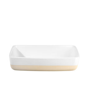 Auflaufform weiss/beige 
28.5 x 20.0 cm 