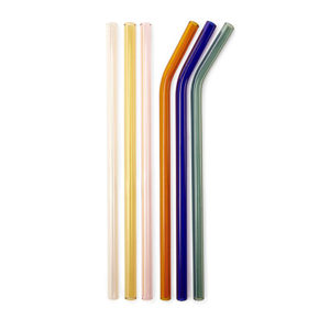 Trinkhalme 
Glas bunt 6 Stk. 