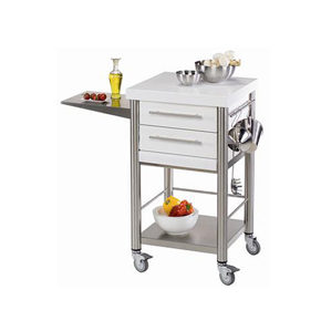 Küchenwagen Corian weiss 
2 Schubladen 
50 x 50 