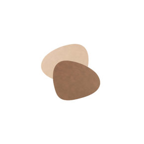 Dessous de verre
courbe beige/brun 11x13 