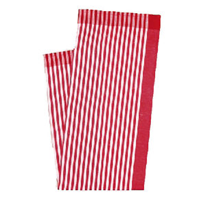Torchon de cuisine, rayures rouge 
