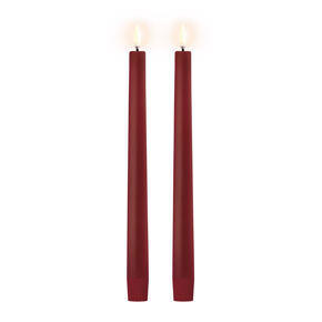 LED Stabkerze 2er
Carmin rot 25 cm 
