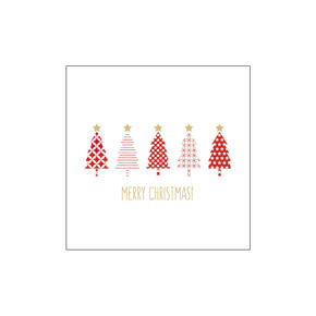 Papierservietten Tannen
Merry Christmas rot 