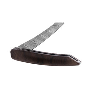 Taschen/Steakmesser Damast, 
Walnuss Griff 