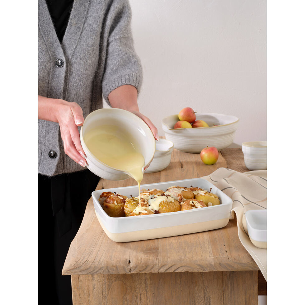 Auflaufform weiss/beige 
36.0 x 26.0 cm 