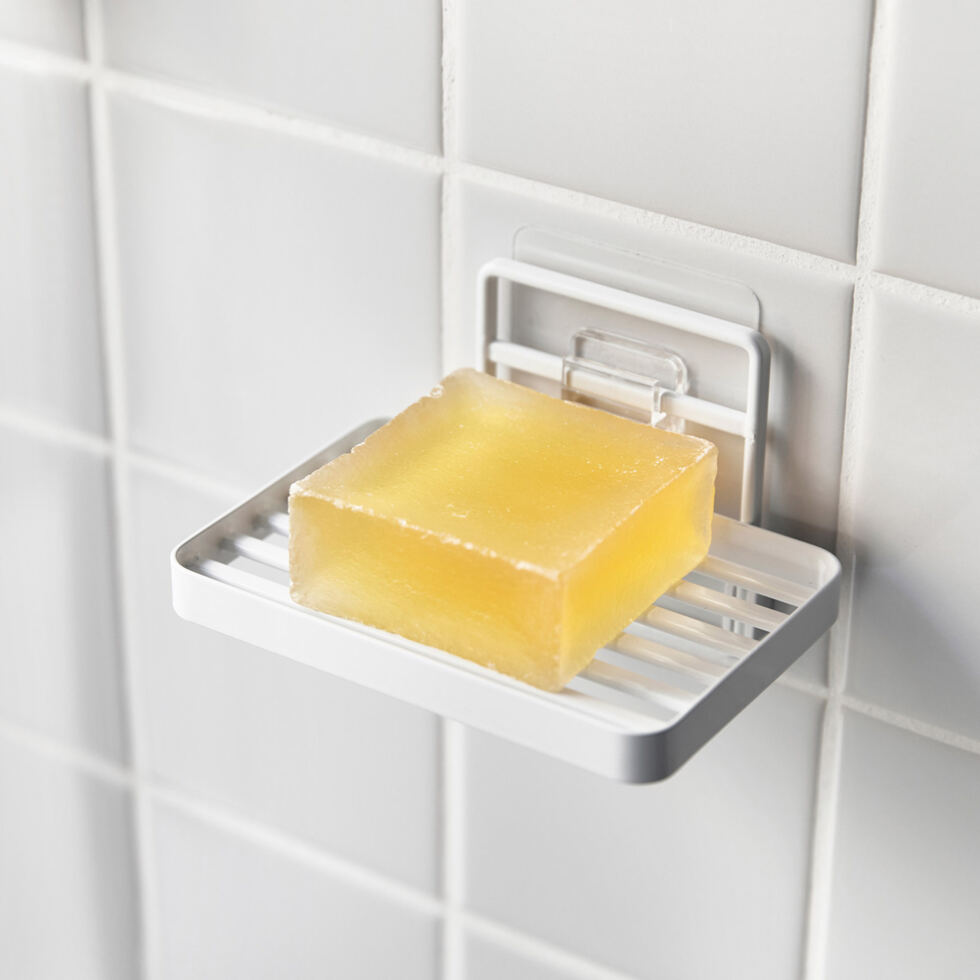 Stick-on soap dish
white 