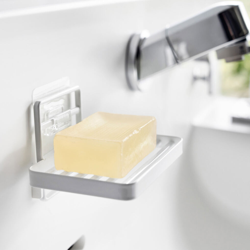 Stick-on soap dish
white 