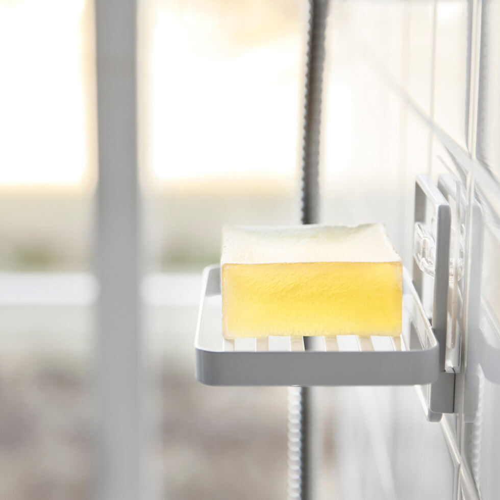 Stick-on soap dish
white 