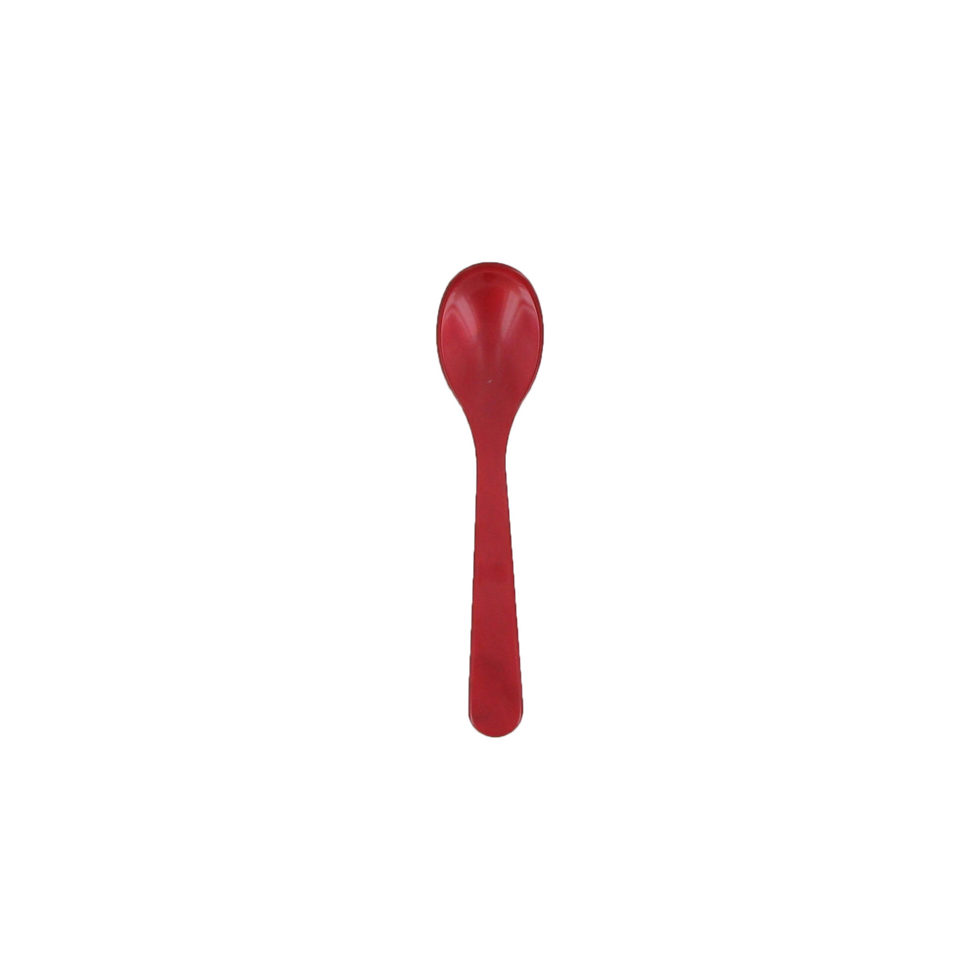 Cuillère à oeuf en verre acrylique rouge Cuillère à oeuf en verre acrylique rouge