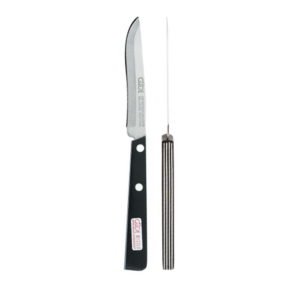 Rüstmesser 
schwarz/weiss 11 cm 