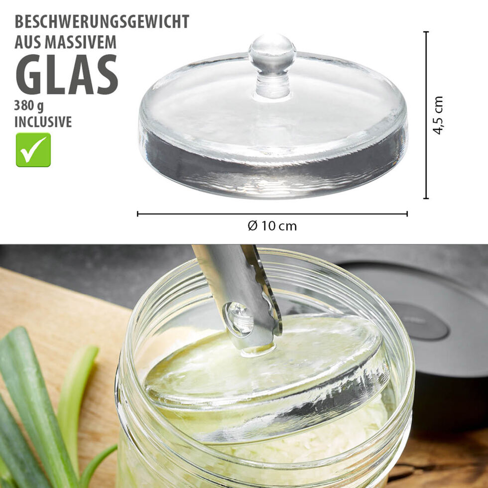 Fermentation jar with weight 1lt 