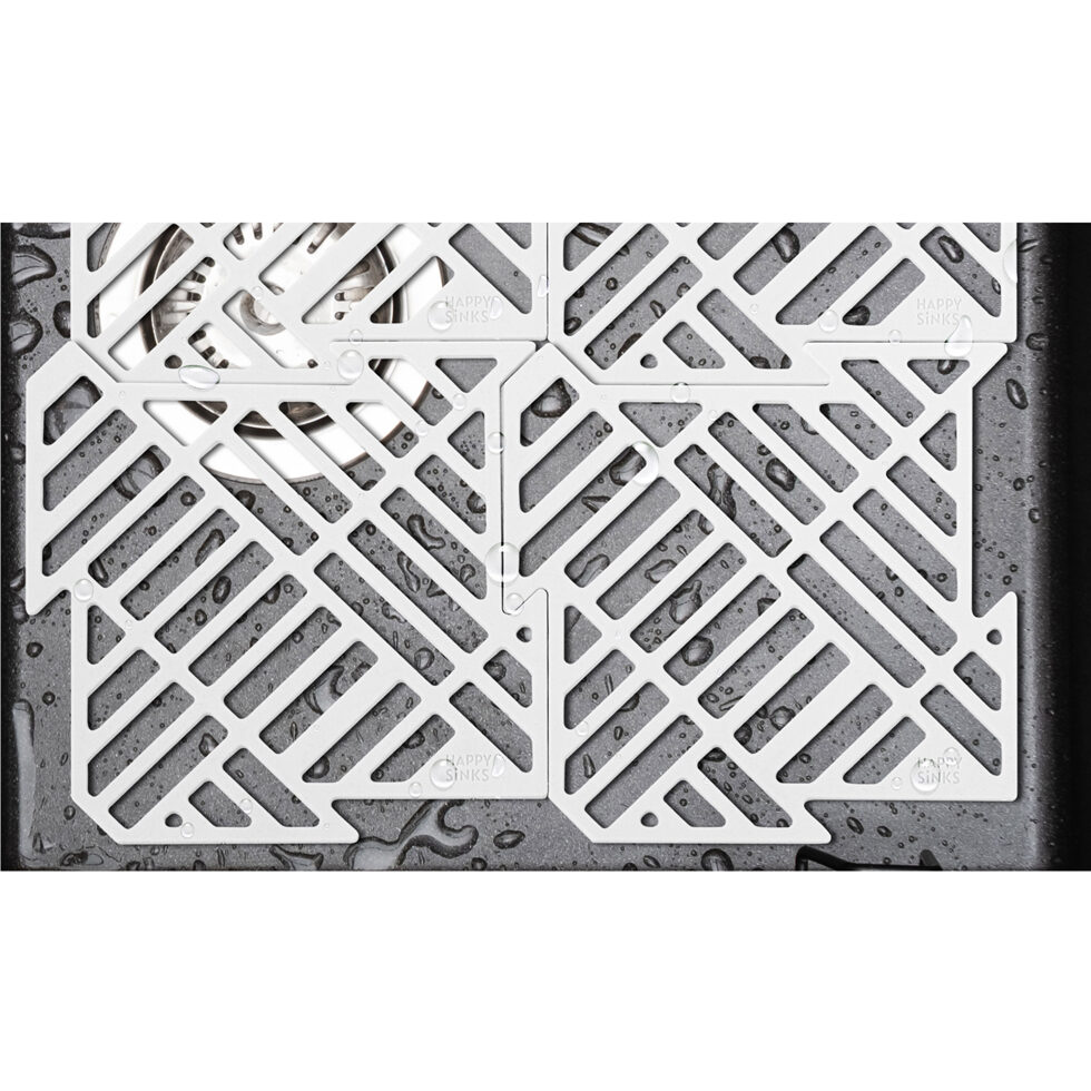 Tapis d'évier Puzzle blanc
set de 4 pièces 