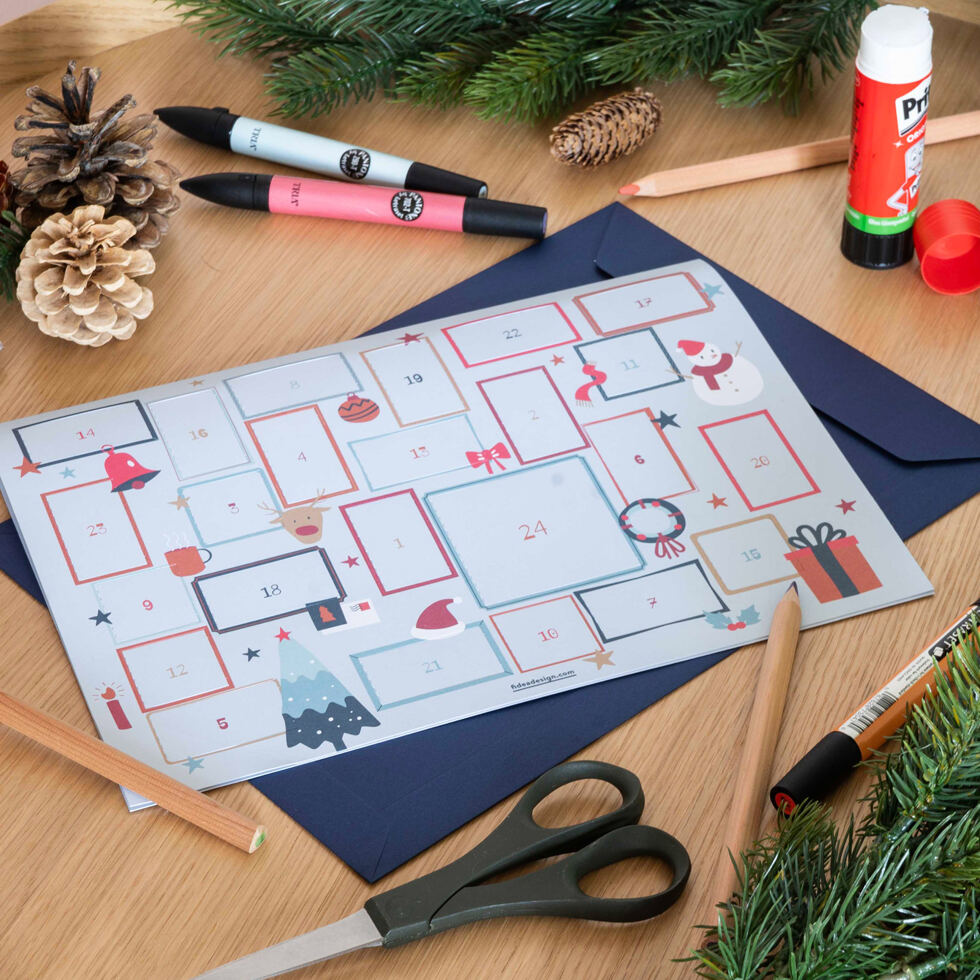 Adventskalender zum
Ausfüllen / Bilderrahmen 