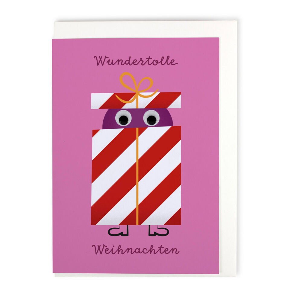 Faltkarte
Wackelaugen Geschenk Faltkarte
Wackelaugen Geschenk