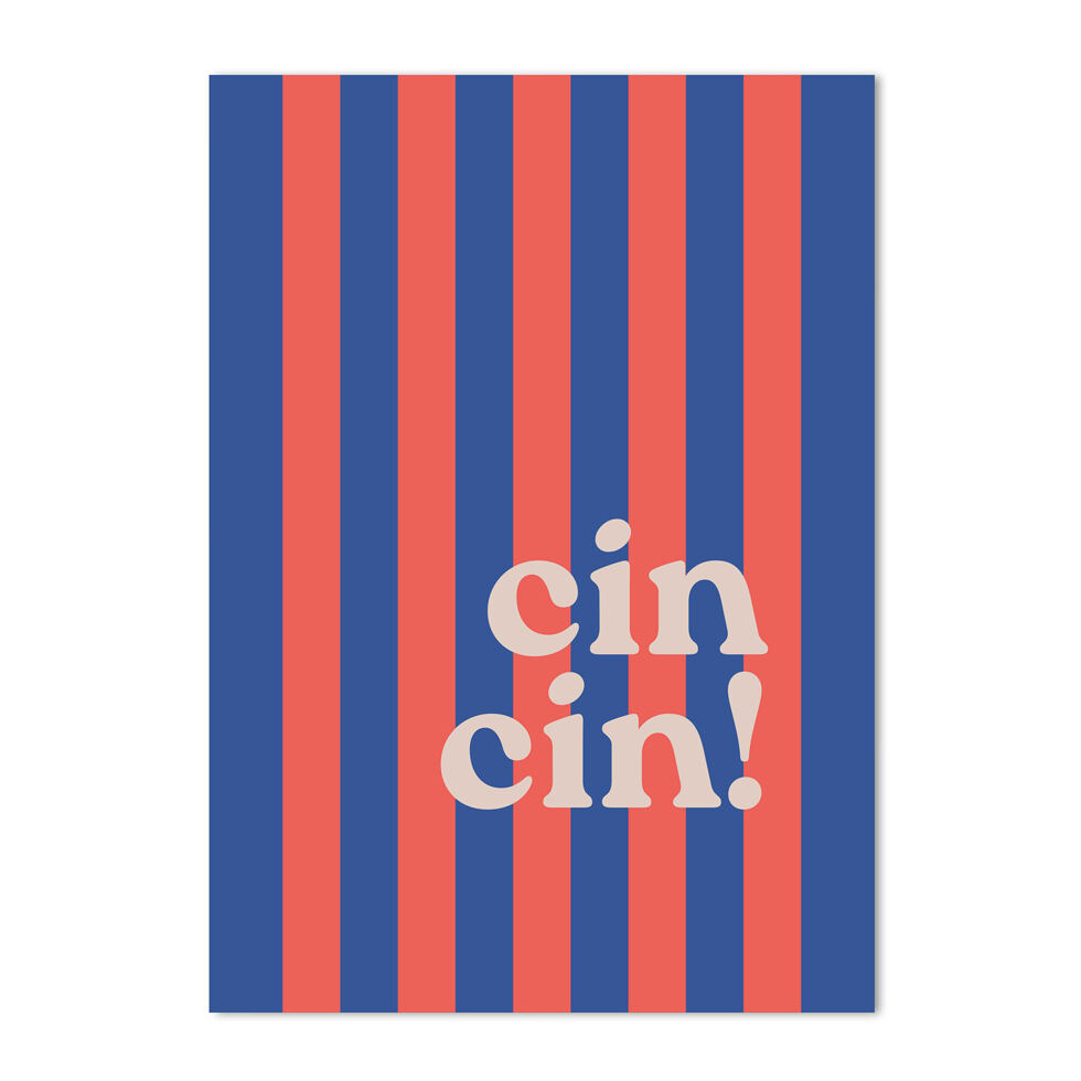 Postcard - cin cin! Postcard - cin cin!