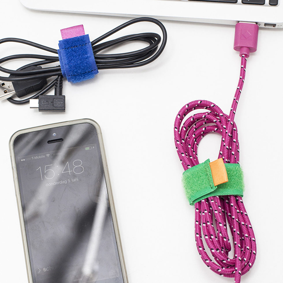 Cable Binder colored 8 pcs. 