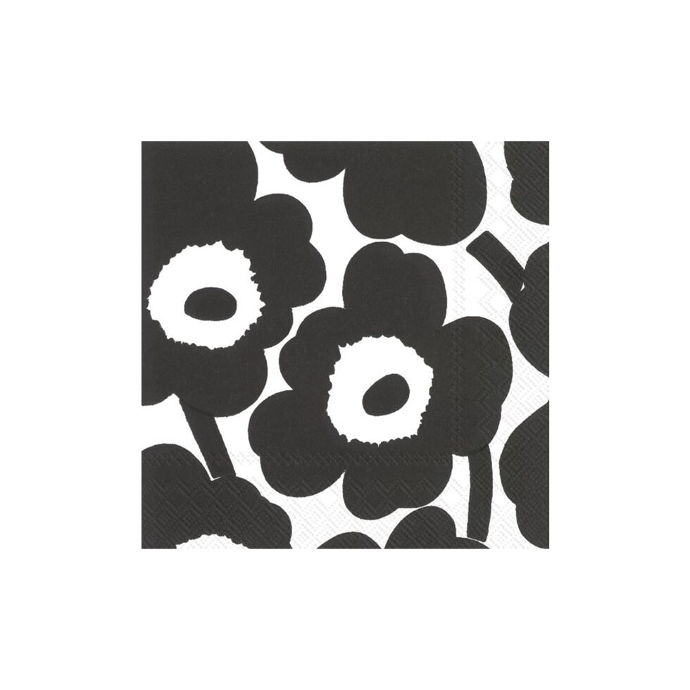 Paper napkins
Unikko black/white Paper napkins
Unikko black/white