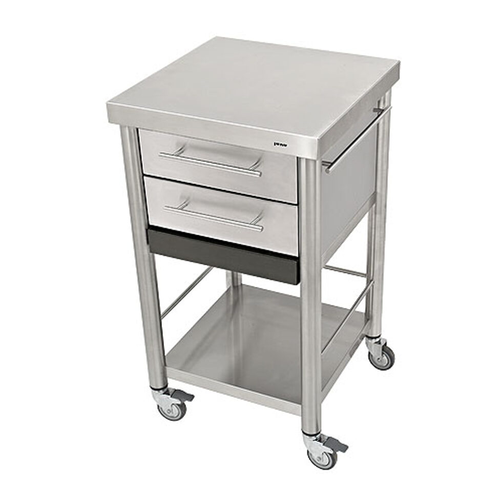 Kitchen trolley stainless steel2 drawers50 x 50 Kitchen trolley stainless steel2 drawers50 x 50