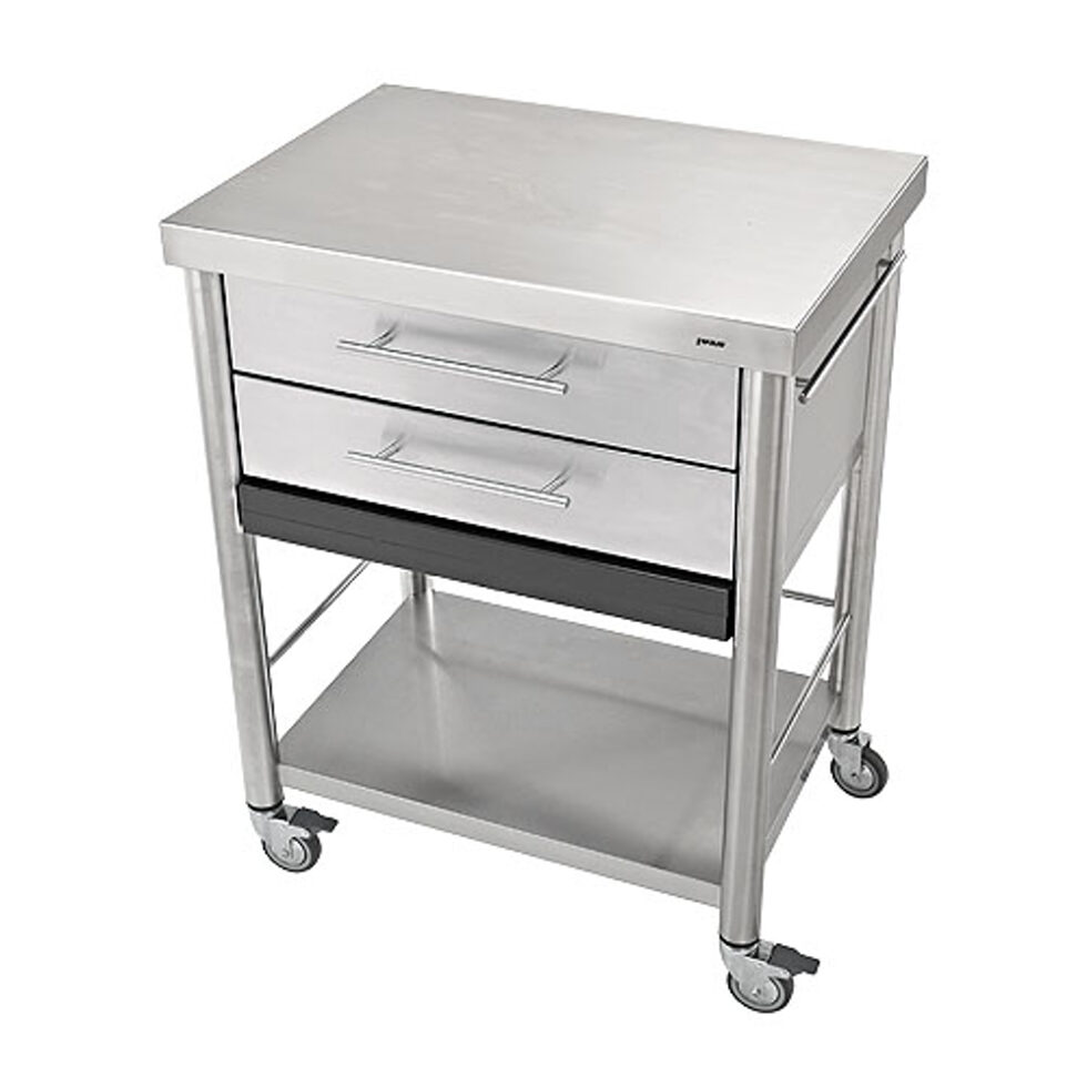 Kitchen trolley stainless steel2 drawers50 x 70 Kitchen trolley stainless steel2 drawers50 x 70
