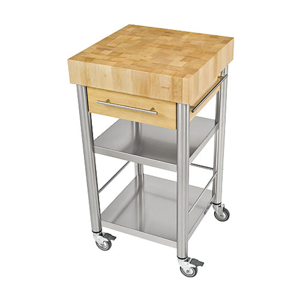 Kitchen trolley white beech forehead wood,1 drawer50 x 50 Kitchen trolley white beech forehead wood,1 drawer50 x 50