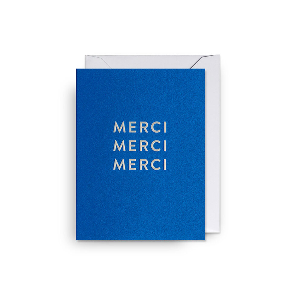 Carte pliée Merci 