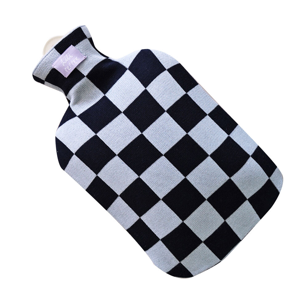 Bettflasche Check dunkelblau/hellblau Bettflasche Check dunkelblau/hellblau
