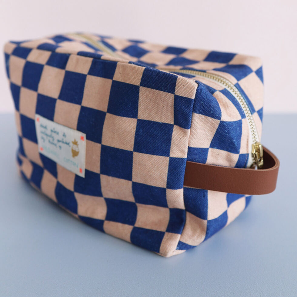 Necessaire Check Rose Blue gross 