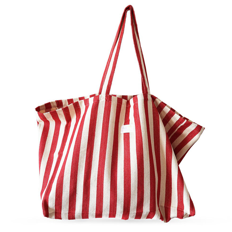Fabric bag stripes red Fabric bag stripes red