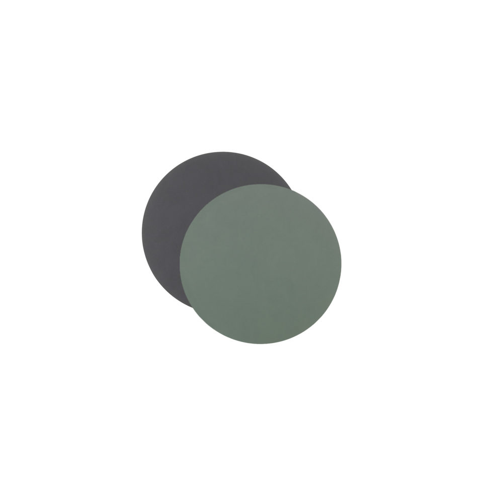 Sous-verres en verre
anthracite/vert, ronds, 10 cm 