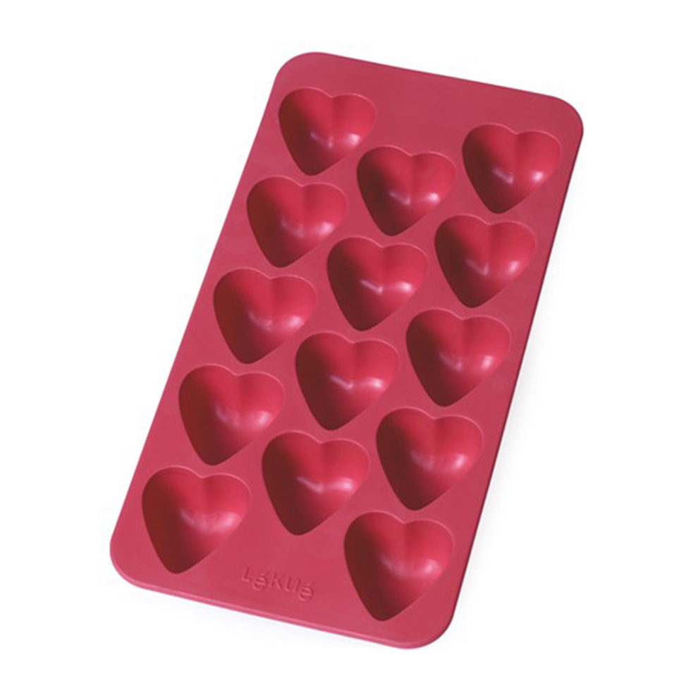 Eiswürfel 
Form Herz rot 