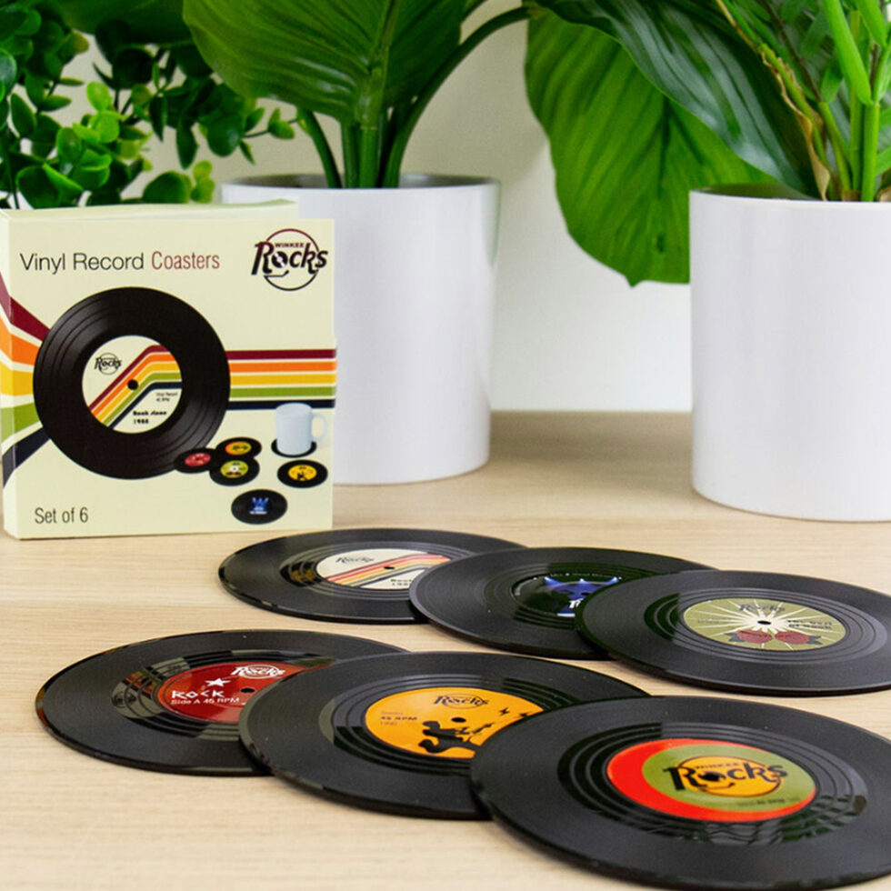 Glasuntersatz Vinyl Musik 