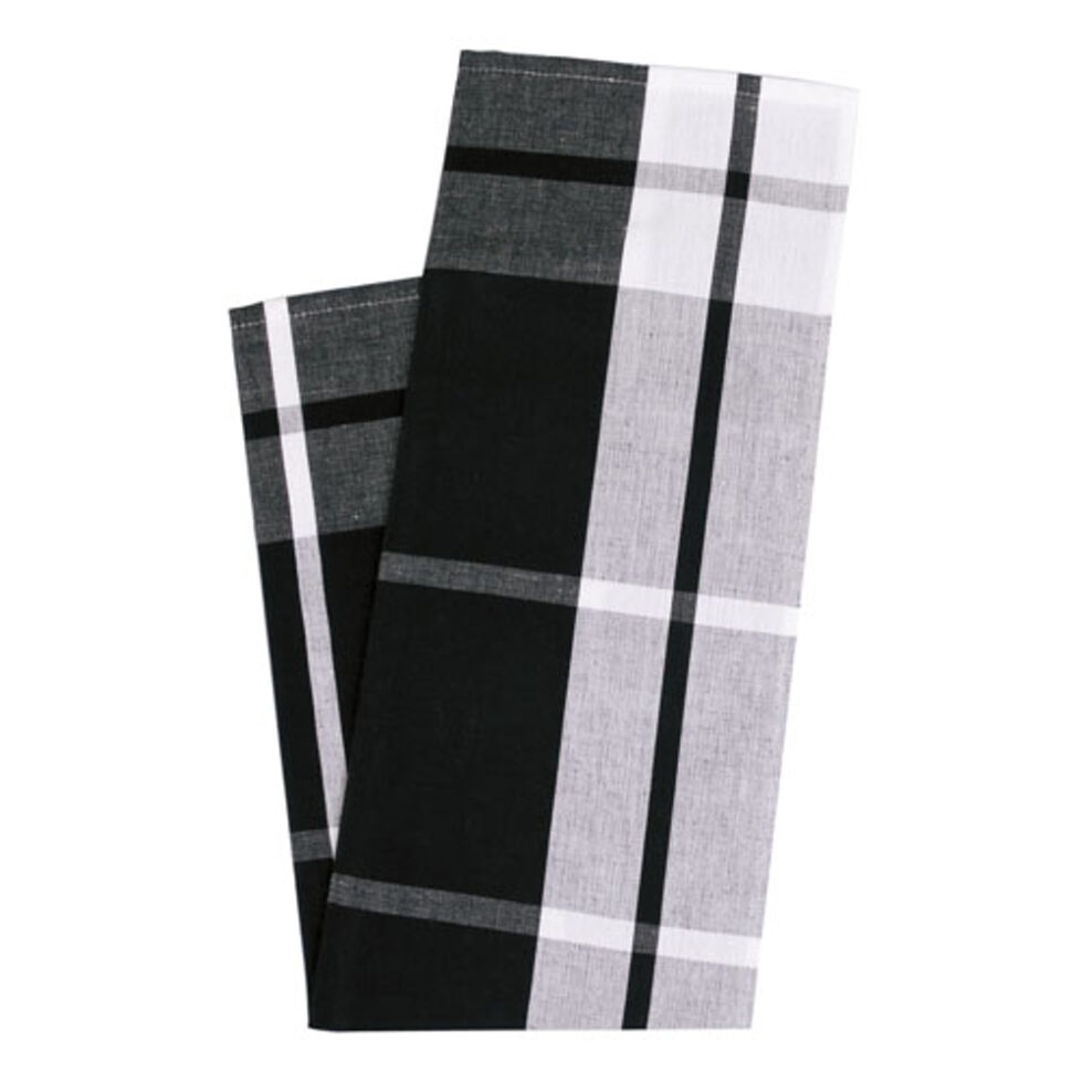 Torchon de cuisine, carreaux grand noir Torchon de cuisine, carreaux grand noir
