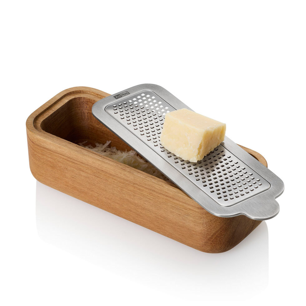 Tisch-Feinreibe mit Holzsschale 