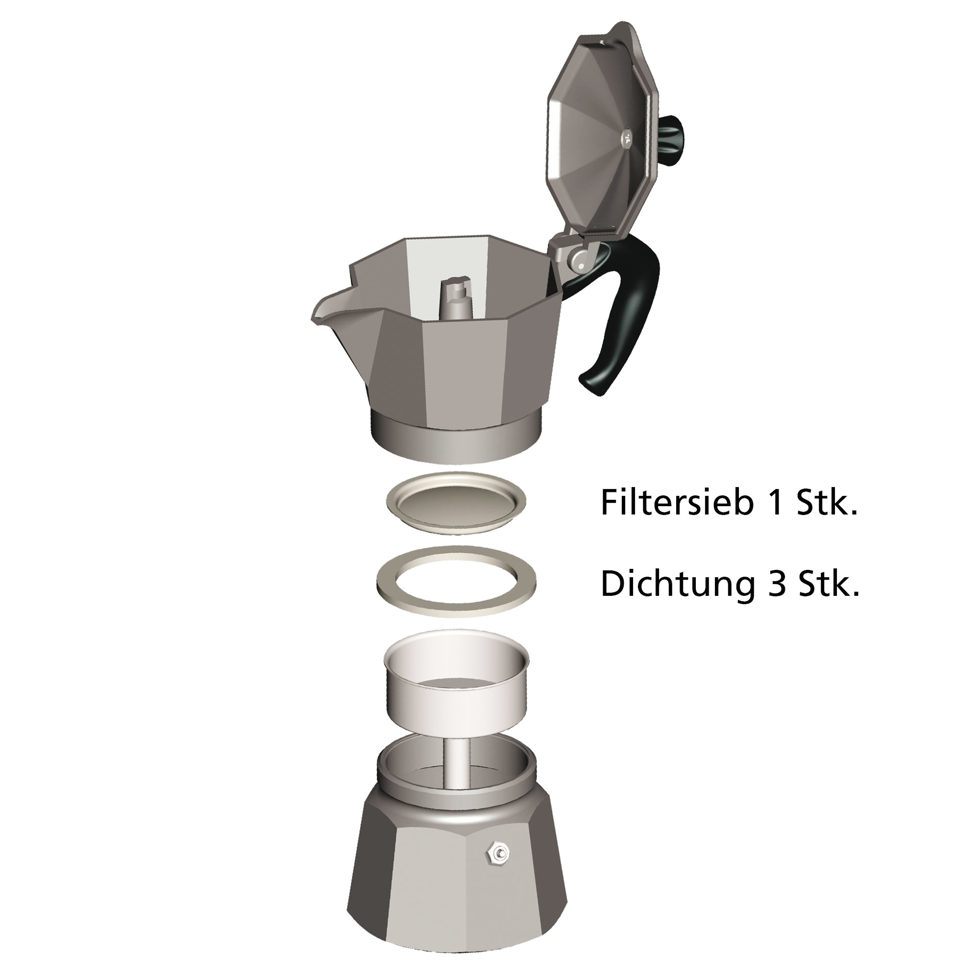 Replacement seal and filter for Mokka Express 
