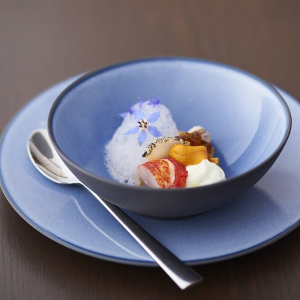 Assiette creus bleu 19 cm 