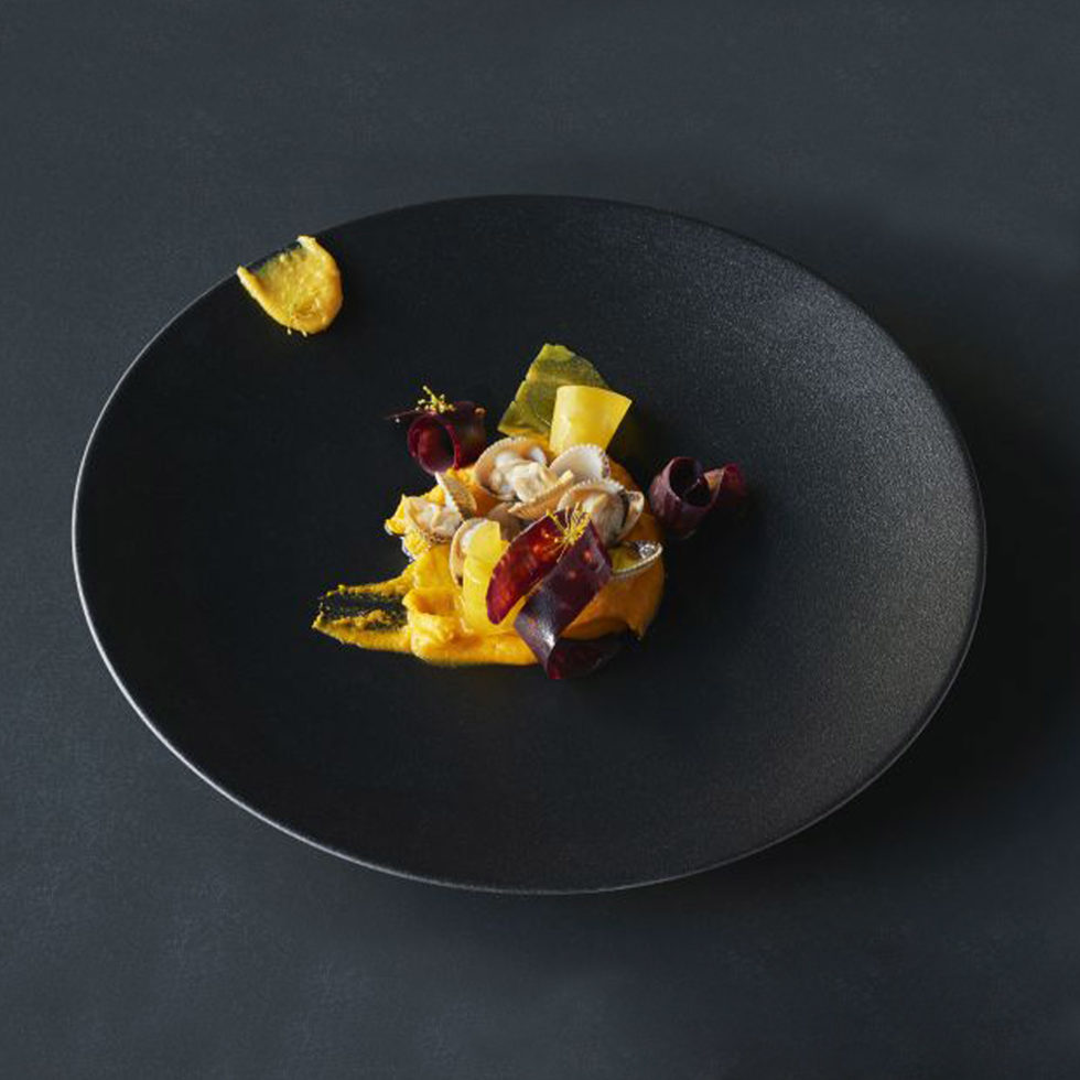 Assiette plate noire 16 cm 
