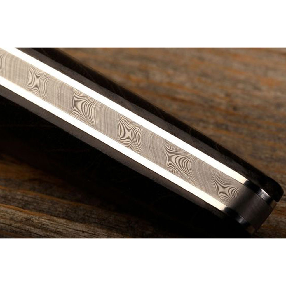 Couteau de poche à steak Damas, Frêne noir 