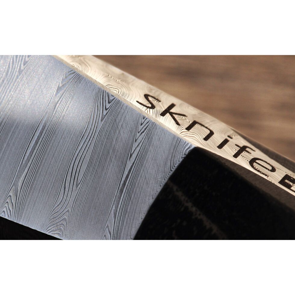 Steakmesser Damast, Esche schwarz 