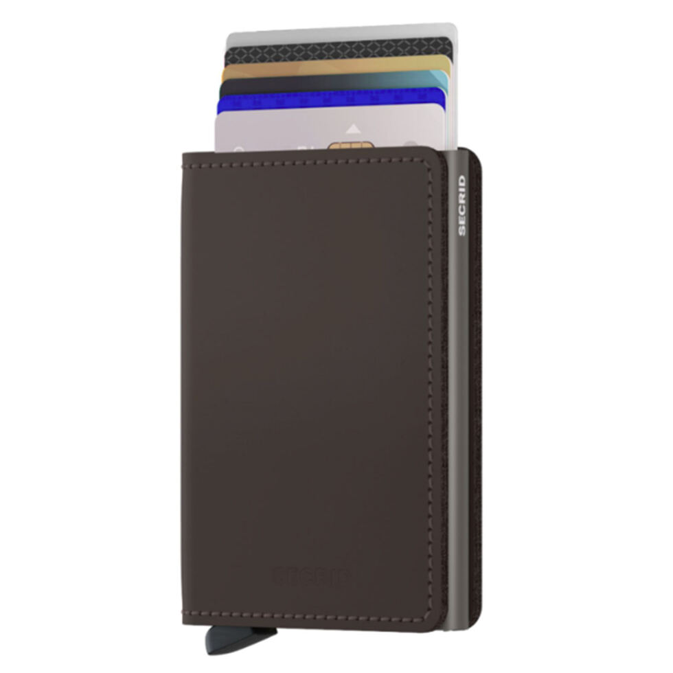 Slimwallet 
braun matt 