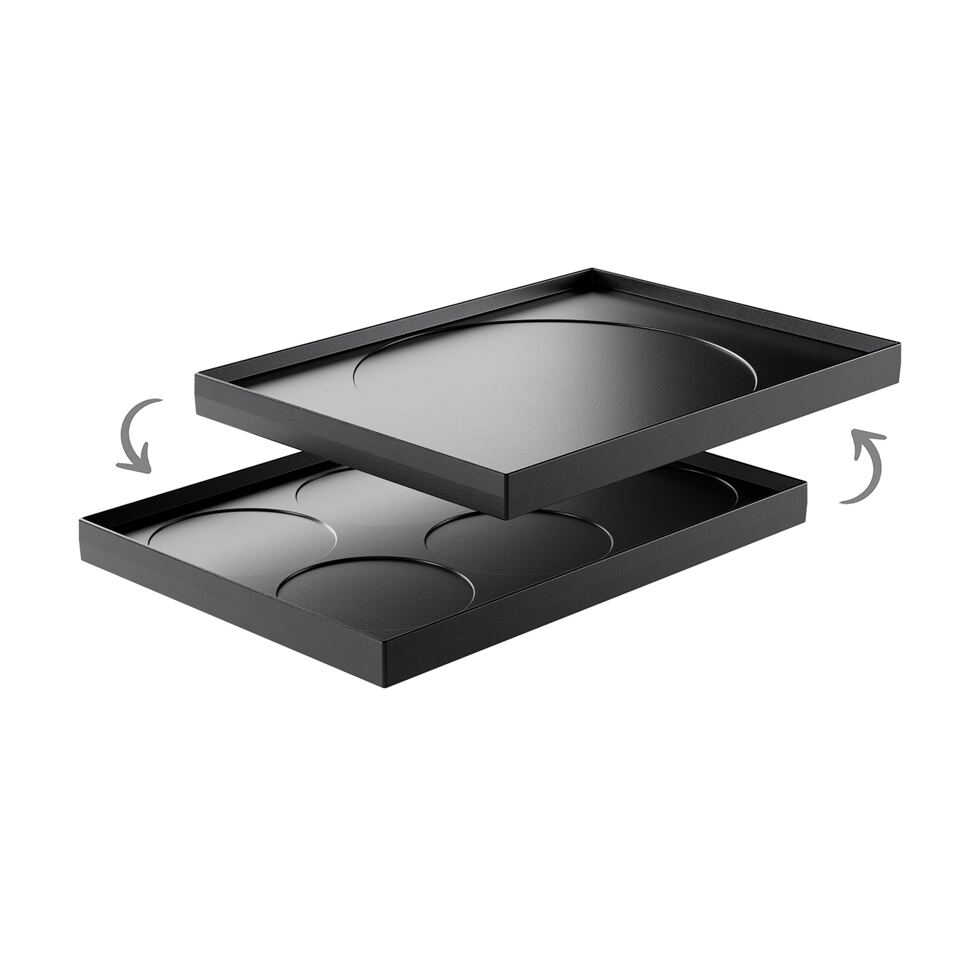 Reversible crêpe plate raclette 6 places 