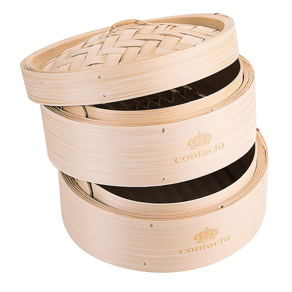 Dampfkorb Bambus 
20cm, 2 Körbe 