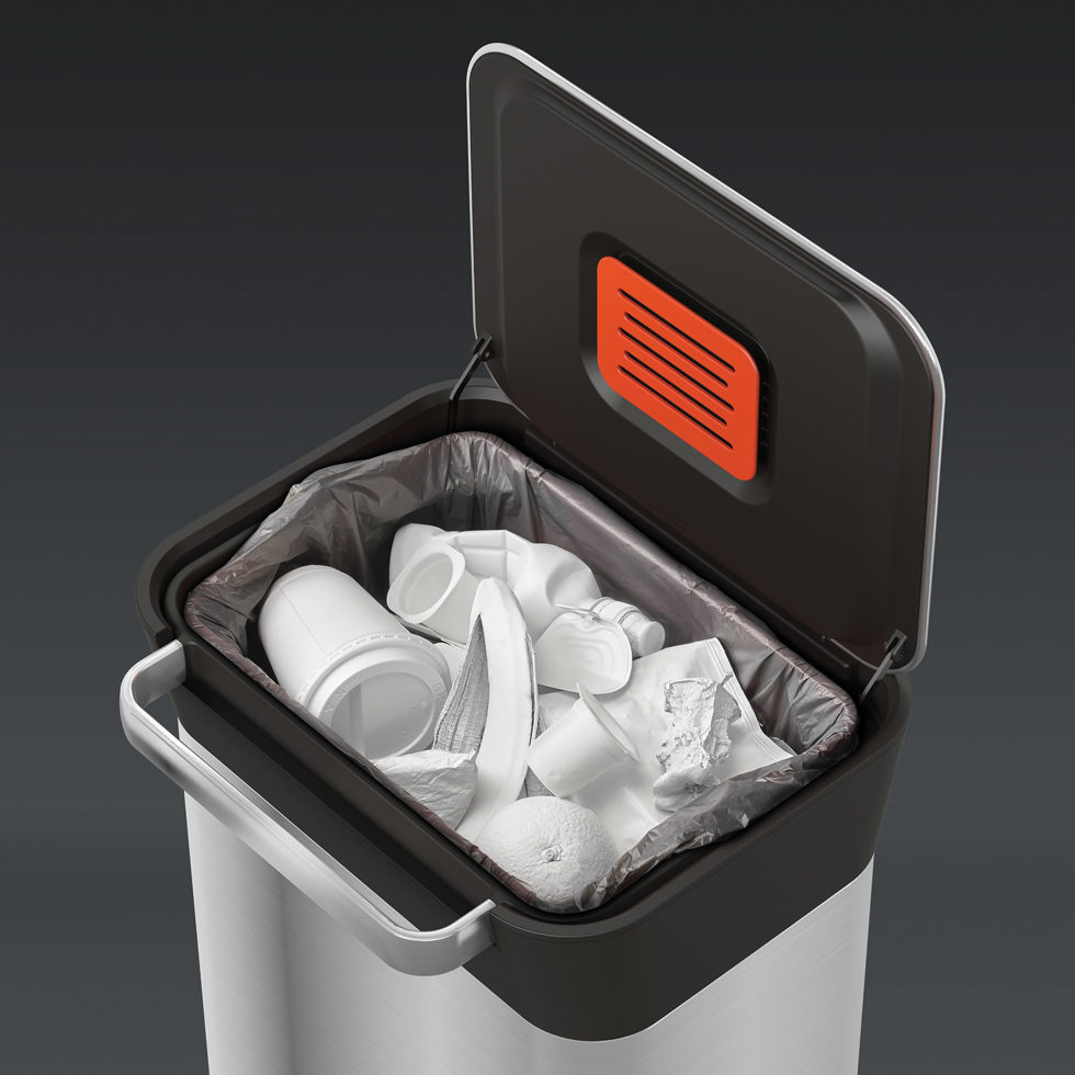 Poubelle / poubelle presse chrome 60 lt 
